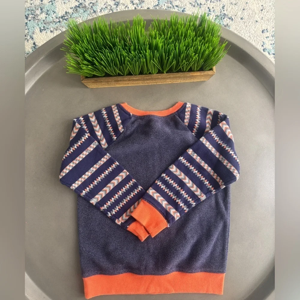 Cat & Jack Kids' Purple and Orange Geometric Sweatshirt Size 5T